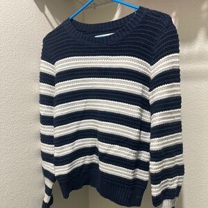 Loft navy and cream stripe sweater
